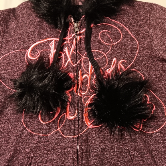 Custom Y2K Fox fur hoodie - Picture 2 of 6